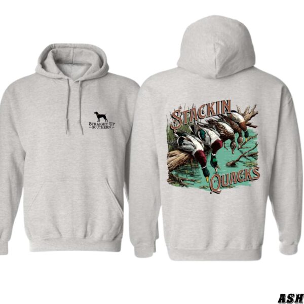 Stackin Quacks Hoodie, Vibrant Hunting Design, Perfect for Duck Enthusiasts, Hoodies for Country Girls, Ideal for Outdoor Adventures, Comfortable and Stylish, Hoodie for Men, Hoodie for Women, Unisex Casual Wear , Winter Fashion - Image 6