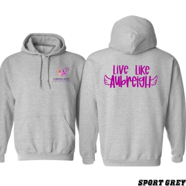 Live Like Aubreigh Hoodie, Inspiring Message Design, Perfect for Spreading Positivity, Street Life Style - Image 3