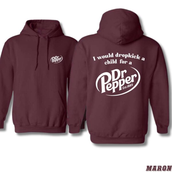 Dr Pepper Hoodie Graphic Dark Heather Hoodie Perfect for Dr Pepper Lovers Cozy and Stylish Ideal for Casual Wear Makes a Fun Gift for Soda Enthusiasts , Winter Fashion - Image 3