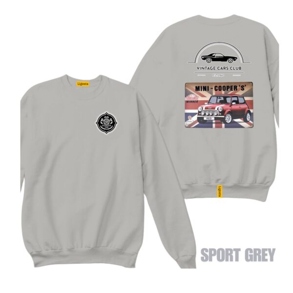 Ligosta Vintage, Cars Club Sweatshirt, Unisex Sweatshirt Featuring Mini Cooper S Graphic, Perfect For Classic Car Fans 17 - Image 5
