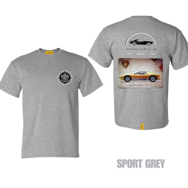 Ligosta Vintage, Cars Club Collection T-Shirt, Unisex T-Shirt Featuring Lamborghini Miura Graphic, Perfect For Supercar Enthusiasts 05 - Image 5