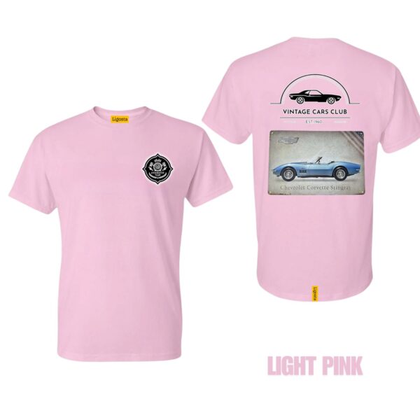 Ligosta Vintage, Cars Club Collection T-Shirt, Unisex T-Shirt Featuring Chevrolet Corvette Stingray Graphic, Perfect For Car Enthusiasts 01 - Image 4