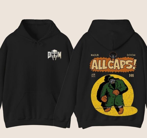 MF Doom Madlib All Caps T-Shirt Hoodie Classic Menswear, Hoodie Style, Street Life Style - Image 3
