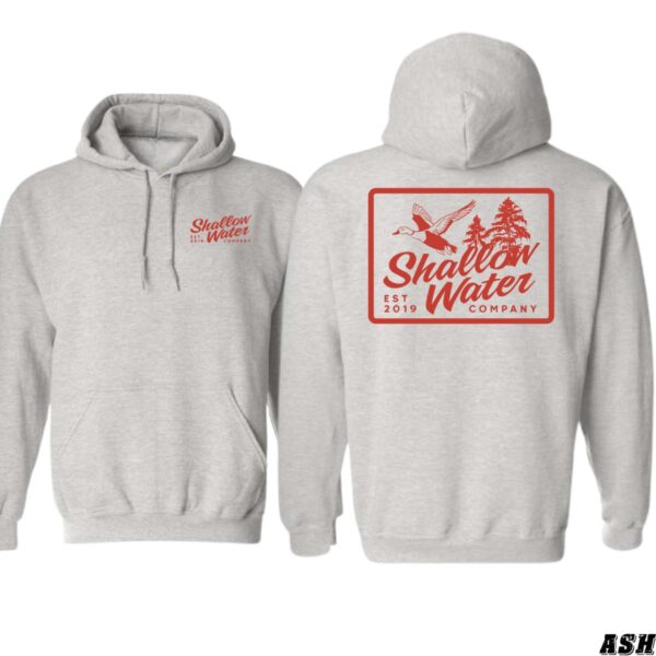 Shallow Water Company Hoodie, Timeless Duck and Nature Emblem Design, Perfect for Outdoor Enthusiasts, Ideal for Comfortable and Stylish Casual Wear, Unisex Apparel, Embrace the Spirit of Nature with Our Iconic Hoodie , Winter Fashion - Image 2