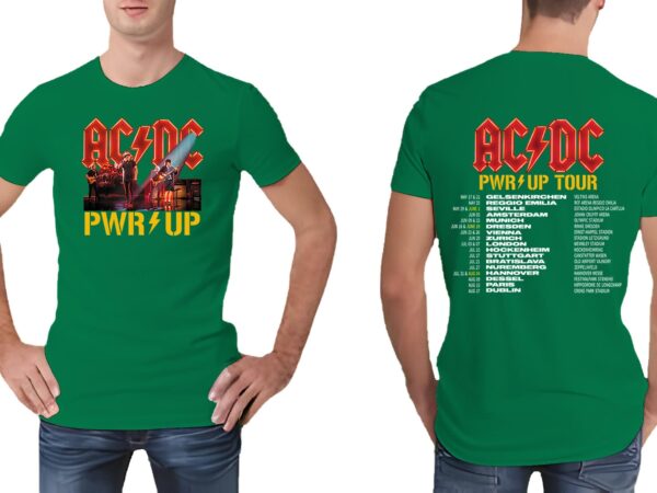 ACDC Band AC/DC Rock Music Band Pwr Up Shirt, Pwr Up Tour 2024 with Pwr Tour Dates T-Shirt, Men's T-shirt Women's T-shirt Children's T-shirt - Image 4