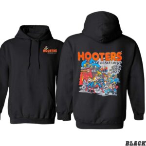 Hooters Fire Department “Mild, Medium, Hot” Black Unisex Hoodie, Ideal for Fans of Fun and Casual Wear , Hoodie Design