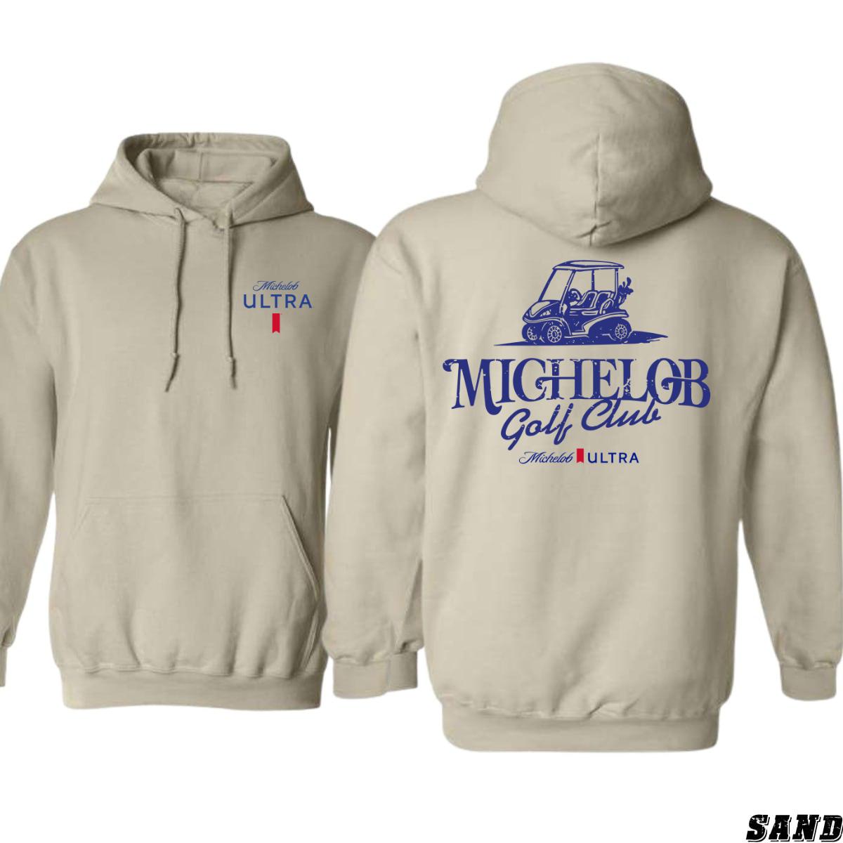 Michelob Golf Club Hoodie, Casual Golf Cart Design, Hoodies for Country Girls, Michelob Ultra Sweatshirt, Golfing Apparel Wo