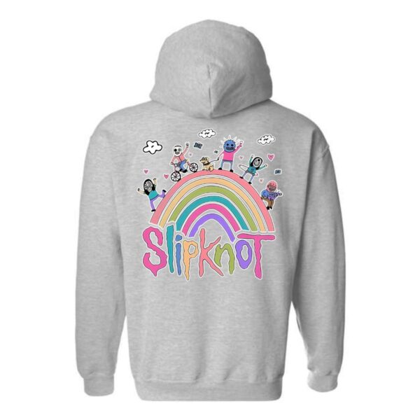 Slipknot Hoodie, Fun and Whimsical Rainbow Design, Perfect for Fans of the Band, Ideal for Casual Wear, Menswear Unisex - Image 4