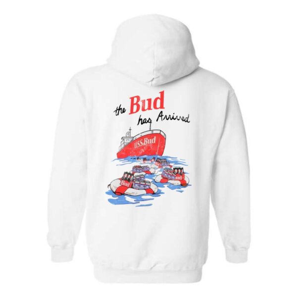 Budweiser Hoodie, USS Bud Ship and Life Raft Design, Perfect for Beer Lovers, Ideal for Casual Wear, Comfortable and Stylish , Hoodie Design - Image 5