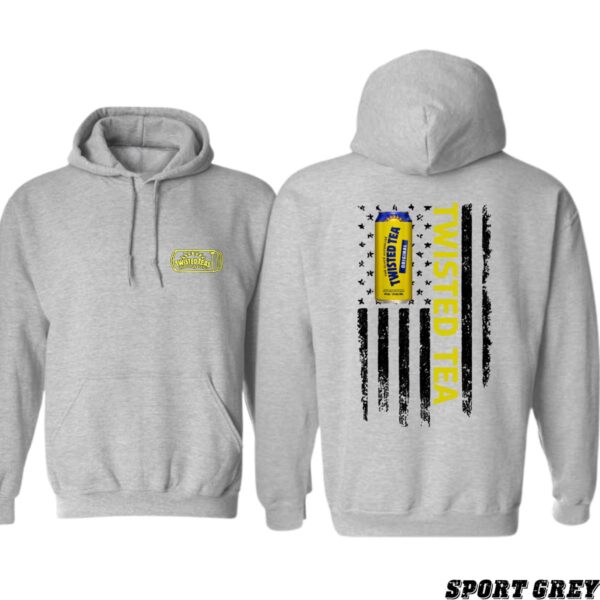 Twisted Tea Hoodie, Bold Americana Design, Featuring Iconic Twisted Tea, Beverage Lovers and Casual Style Enthusiasts - Image 3