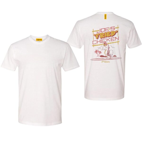 Joe's Fried Chicken TShirt, Retro Surfing Chicken Design, Perfect for Food Lovers and Beach Vibes, Ideal for Casual Comfort, Fun and Stylish, Unisex TShirt for Men and Women , TShirt Design, Street Life Style