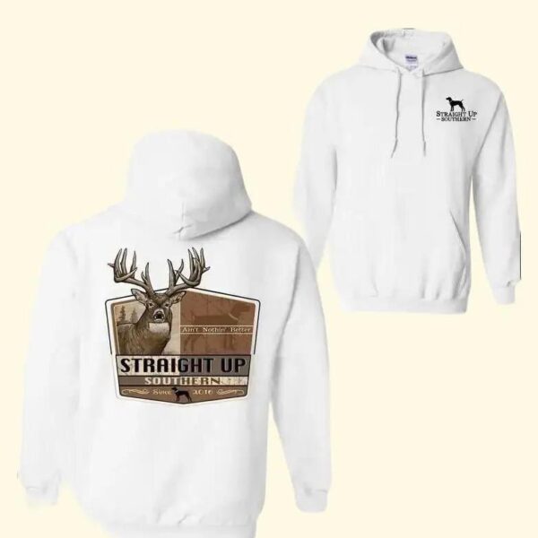 Straight Up Southern Hoodie, Deer Hunting Design, Comfortable and Durable Camo Country Hoodies, Perfect for Outdoor Enthusiasts and Hunting Fans, Ideal for Casual Wear, Stylish and High-Quality, Hoodie for Men and Women . Tops Underwear, Street Life Sty - Image 3