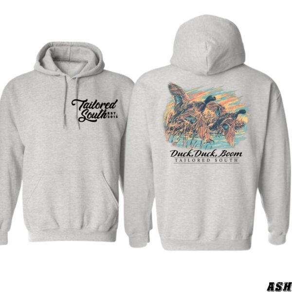 Duck Duck Boom Hoodie, Vibrant Waterfowl Design, Perfect for Hunting Enthusiasts, Street Life Style - Image 2