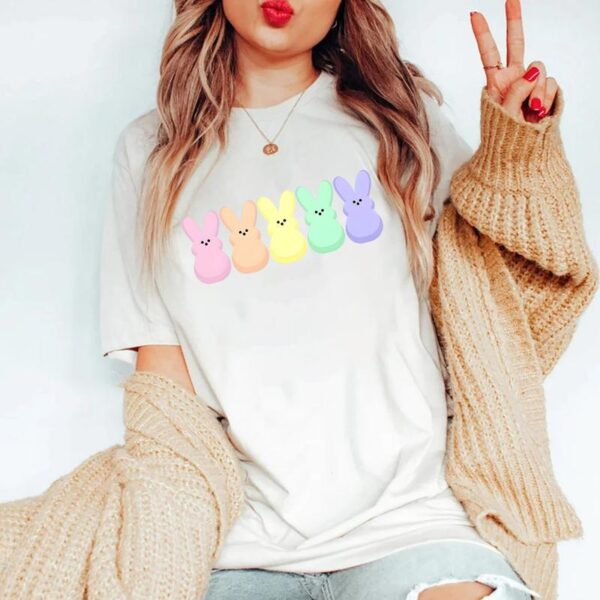 Peep My TShirt - Sweatshirt - Hoodie, 2025 Easter, Candy Peeps, Egg Hunt, Christian Spring, Eggs And Bunnies, Pastel Easter, Rainbow Easter - Image 6