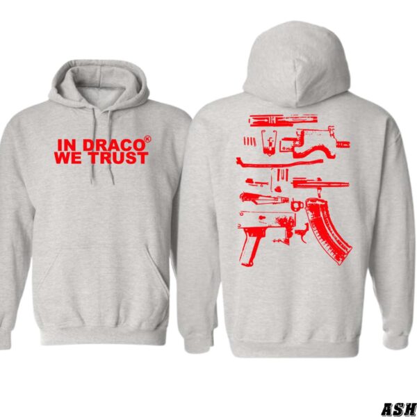 In Draco We Trust Hoodie, Red Gunn Parts Design Shirt, Trendy Hoodie for Men and Women , Street Life Style, Street Life Style - Image 9