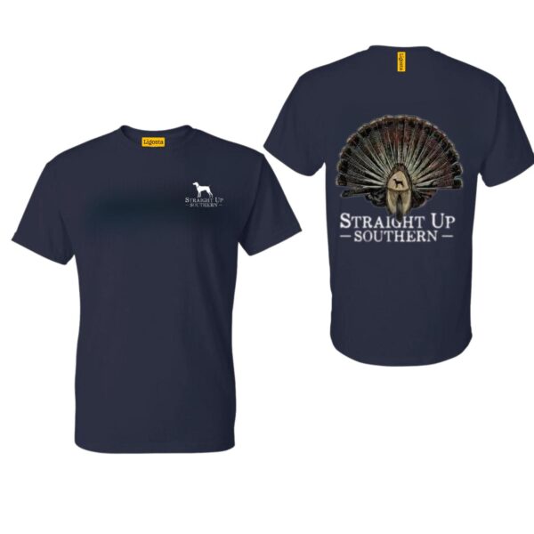 Straight Up Southern TShirt, Turkey Fan Design, Comfortable and Durable Camo Country TShirts, Perfect for Outdoor Enthusiasts, Ideal for Men and Women. , TShirt Design, Street Life Style - Image 5