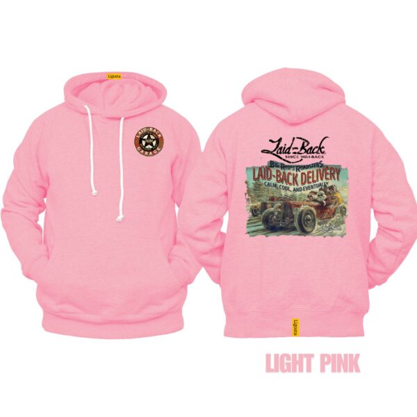 Ligosta Vintage, Laid-Back Hoodie, Unisex Hoodie Featuring Laid-Back Delivery Graphic, Perfect For Retro Car Fans 29 - Image 4