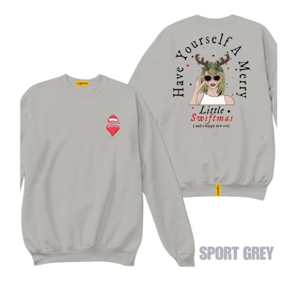 Ligosta Christmas Sweatshirt, Unisex Sweatshirt Featuring "Have Yourself A Merry Little Swiftmas" Taylor Swift Design, Swift Fans Holiday - Image 5