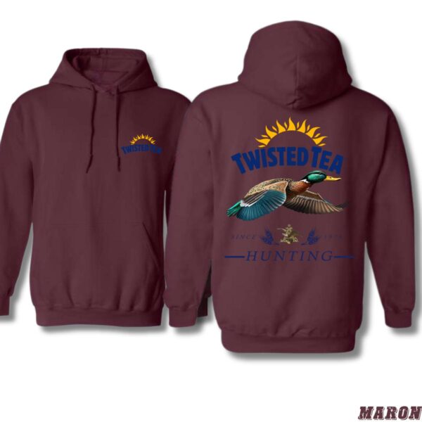 Twisted Tea Hoodie, Vibrant Hunting Duck Design, waterfowl apparel, country boy clothing, hoodies for country girls, Perfect for Outdoor Enthusiasts, Ideal for Casual Wear, Comfortable and Eye-Catching, Hoodie For Men, Hoodie For Women , Winter Fashion - Image 2