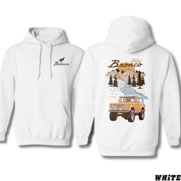 Ford Bronco Hoodie, Classic Vintage Off-Road Adventure Design with Mountain and River Scene, Perfect for Outdoor Enthusiasts and Bronco Lovers, Cozy and Stylish Apparel to Showcase Your Passion for Adventure and Iconic Vehicles , Winter Fashion - Image 4