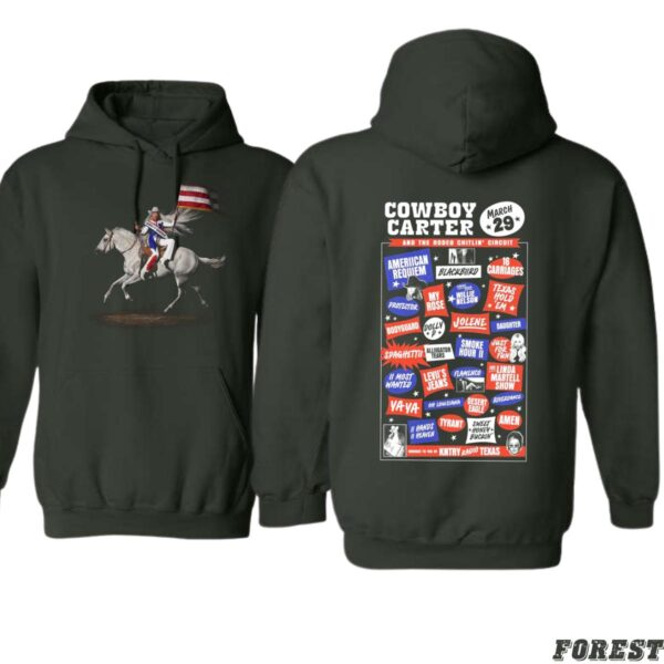 Cowboy Carter and the Rodeo Chittlin Circuit Hoodie, Vintage Country Music Graphic Design Featuring Classic Songs and Western Style, Ideal for Country Music Lovers and Fashion Enthusiastsr , Winter Fashion - Image 4