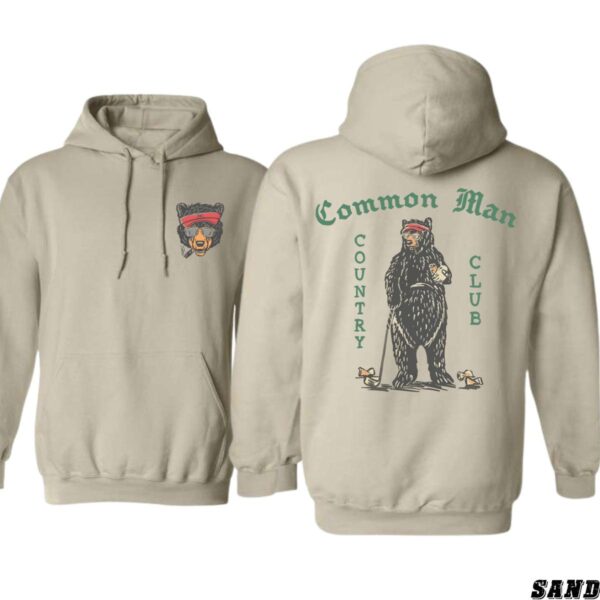 Common Man Country Club Hoodie, Fun Bear Design, Outdoor Enthusiasts, Ideal for Casual Comfort, Street Life Style - Image 3