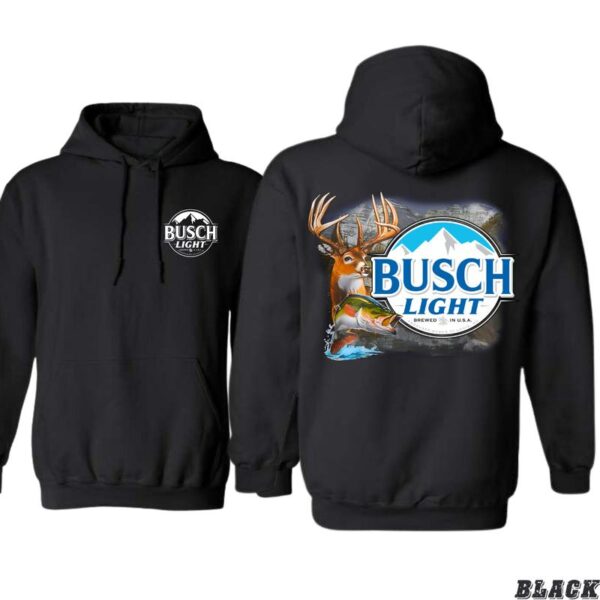 Busch Light Hoodie - Classic Outdoor Sports Design Featuring Deer and Fish Graphics, Unisex Hoodie for Everyday Comfort Menswear - Image 4