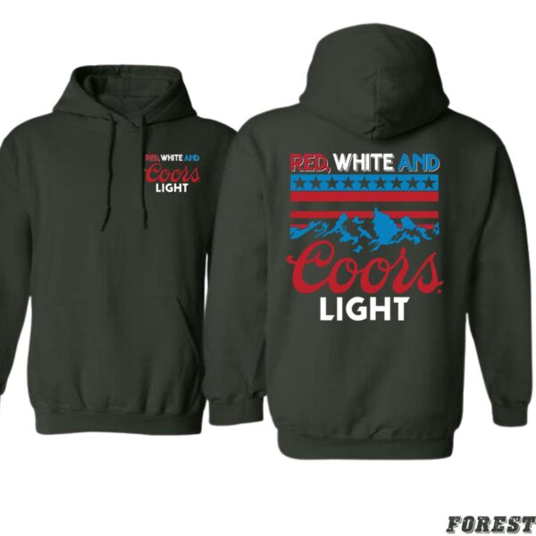 Coors Light Hoodie, Red, White, and Blue Stars and Stripes Design with Iconic Mountain Logo, Perfect for Beer Lovers and Outdoor Enthusiasts, Cozy and Stylish Apparel to Celebrate Your Love for Coors Light , Winter Fashion - Image 6