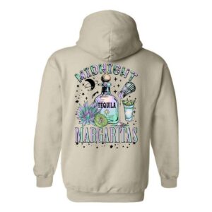 Midnight Margaritas Hoodie, Colorful Tequila and Margarita Design, Perfect for Party Lovers, Ideal for Casual Wear, Comfortable and Stylish, Hoodie For Men, Hoodie For Women , Hoodie Design