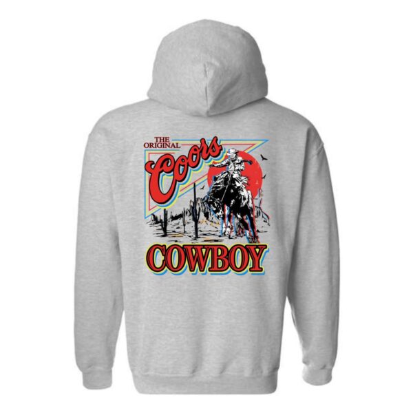 Coors Cowboy Hoodie, Western Rodeo Design Shirt, Trendy Hoodie for Men and Women, Coors Cowboy, Menswear Unisex, Street Life Style - Image 4