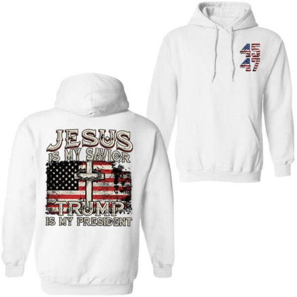 Jesus Is My Savior Trump Is My President American Flag Hoodie, Trump 2024 Hoodie, Trump Supporters 2024 Hoodie, Gift For Trump Fans, Full Colors - Image 7