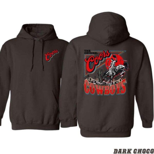 Coors "Cowboys Rodeo" Black Unisex Hoodie, Perfect for Western Enthusiasts and Casual Wear coors cowboy , Hoodie Design - Image 5