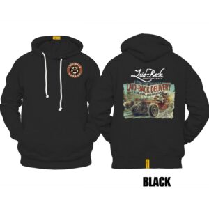 Ligosta Vintage, Laid-Back Hoodie, Unisex Hoodie Featuring Laid-Back Delivery Graphic, Perfect For Retro Car Fans 29