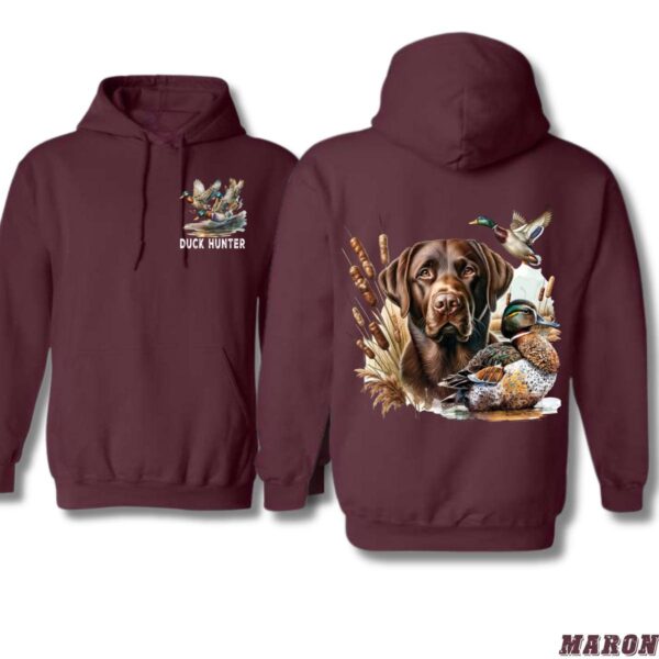 Duck Hunter Hoodie, Realistic Duck and Labrador Retriever Design, Ideal for Hunting Enthusiasts, Perfect for Outdoor Adventures, Comfortable and Stylish Unisex Hoodie, Celebrate Your Passion for Waterfowl Hunting , Hoodie Design - Image 7