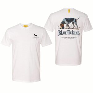 Blue Ticking TShirt, Country Roads Collection Hunting Dog Design, country boy clothing, Perfect for Outdoor Enthusiasts, Ideal for Casual Wear, Comfortable and Stylish, Street Life Style