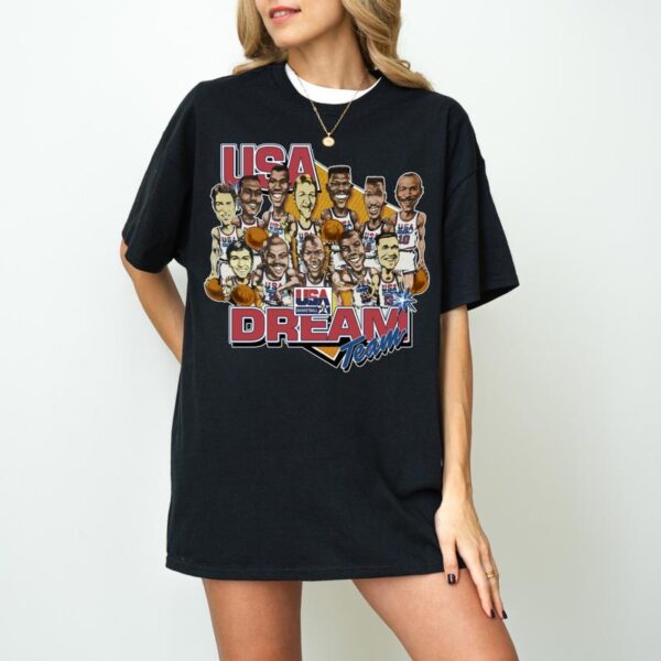 1992 Basketball Shirt, 90s Dream Team Usa Basketball Shirt,Graphic T-shirt ,Gift For Women, Gift For Men, Fall tee, Classic Cotton - Image 7