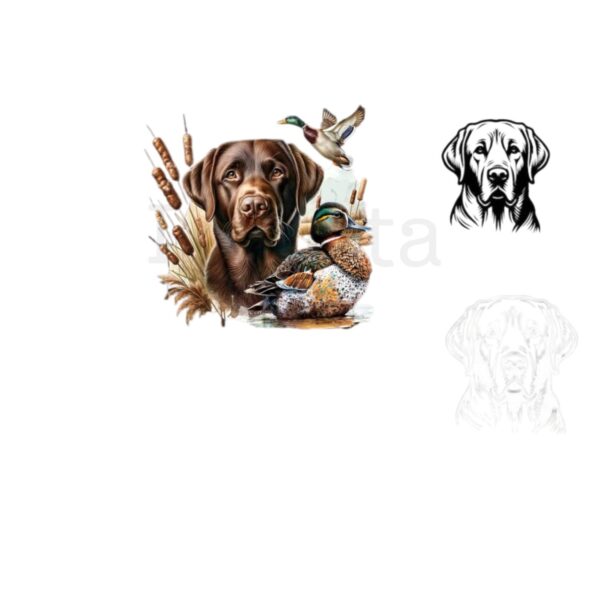 Duck Hunter Shirt, Duck Icon Design, Natural Design, Realistic Duck and Labrador Retriever Design, Ideal for Hunting Enthusiasts, Perfect for Outdoor Adventures, Celebrate Your Passion for Waterfowl Hunting Menswear Sweaters - Image 6