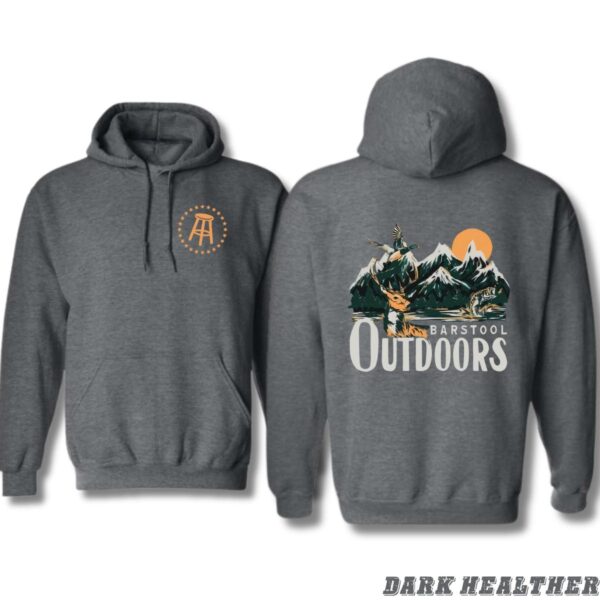 Barstool Outdoors Adventure Hoodie, Perfect for Outdoor Enthusiasts, Featuring Stunning Mountain and Wildlife Graphics, Ideal for Hiking, Camping, and Everyday Casual Wear, Premium Quality Unisex Hoodie for Comfort and Style , Winter Fashion - Image 2