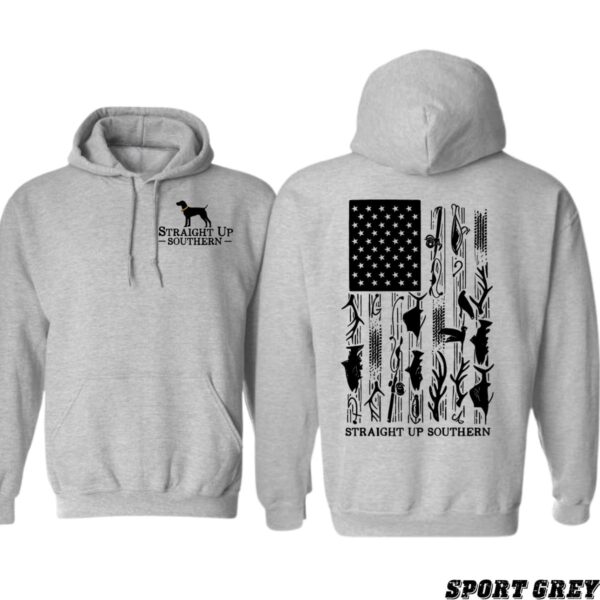 Straight Up Southern Hoodie, Patriotic American Flag Design, Perfect for Southern Pride, Ideal for Casual Comfort, Bold and Stylish, Unisex Hoodie for Men and Women , Winter Fashion - Image 3