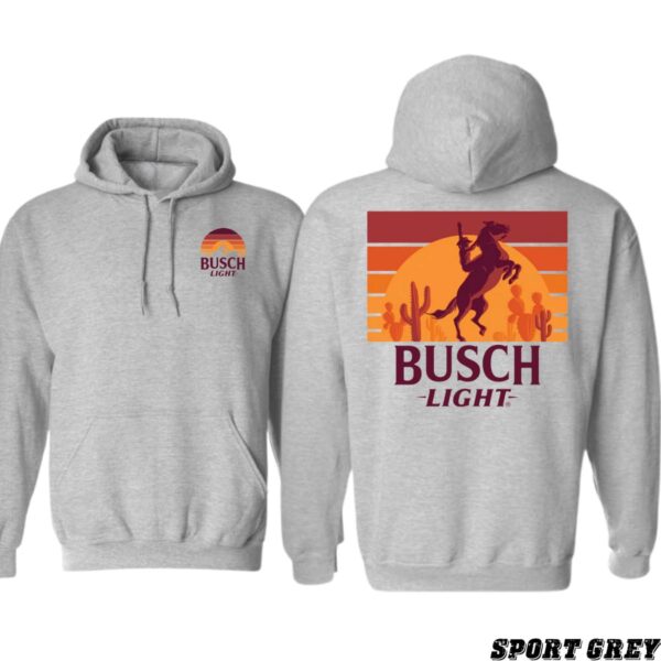 Busch iLight Hoodie, Western Sunset Horse Design Shirt, Trendy Hoodie for Men and Women , Hoodie Design - Image 7