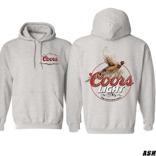 Coors Light Hoodie, Bold Pheasant Design, Perfect for Beer and Hunting Enthusiasts, Street Life Style