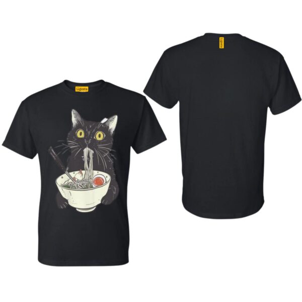 Ramen Cat T-Shirt, Cat Lover Gift, Kawaii Shirt, Alt Clothing, Anime Cat T-Shirt, Japanese Shirt, Foodies Shirt, Ramen Lover, Kitty Tee - Image 2