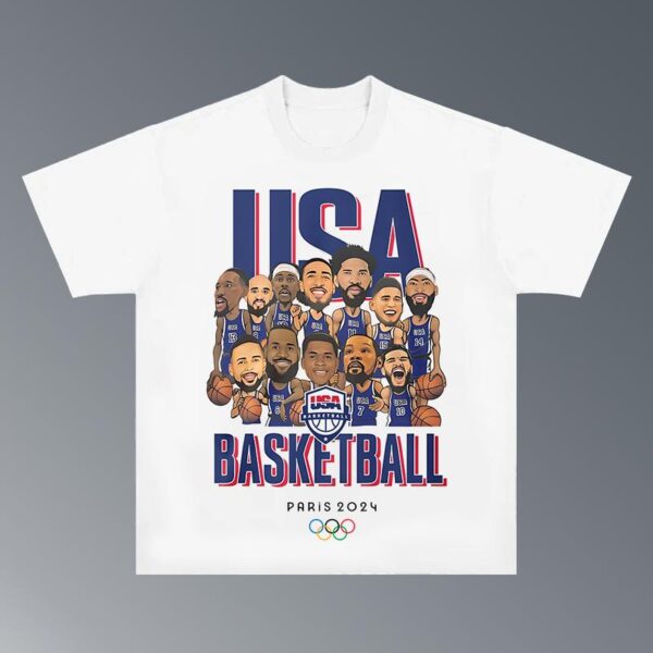 LEBRON'S USA Basketball Olympic 2024, Hiphop Retro Vintage 90s Graphic Basketball, Basketball Fan, Team USA 2024 Shirt Clothing Menswear