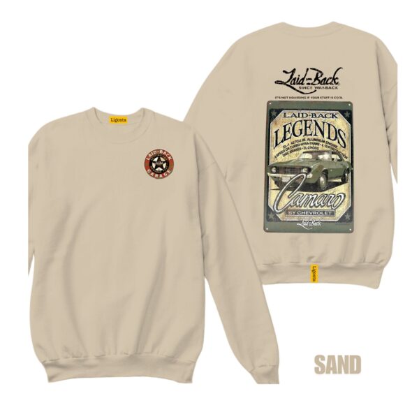 Ligosta Vintage, Laid-Back Sweatshirt, Unisex Sweatshirt Featuring Camaro Legends Graphic, Perfect For Muscle Car Fans 25 - Image 6