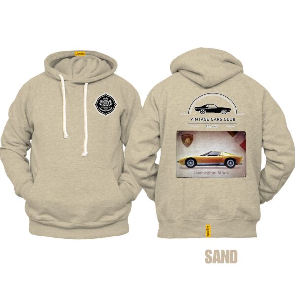 Ligosta Vintage, Cars Club Collection Hoodie, Unisex Hoodie Featuring Lamborghini Miura Graphic, Perfect For Supercar Enthusiasts 05 - Image 6
