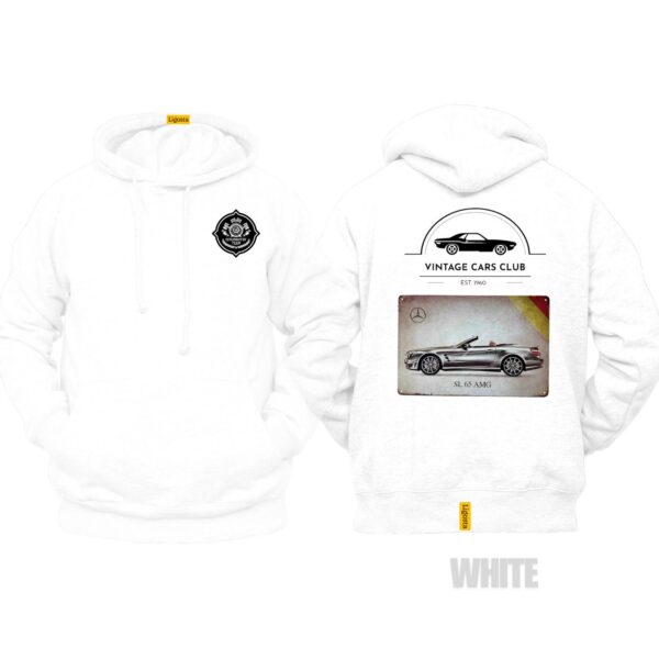 Ligosta Vintage, Cars Club Collection Hoodie, Unisex Hoodie Featuring Mercedes-Benz SL 65 AMG Graphic, Perfect For Luxury Car Fans 03 - Image 3