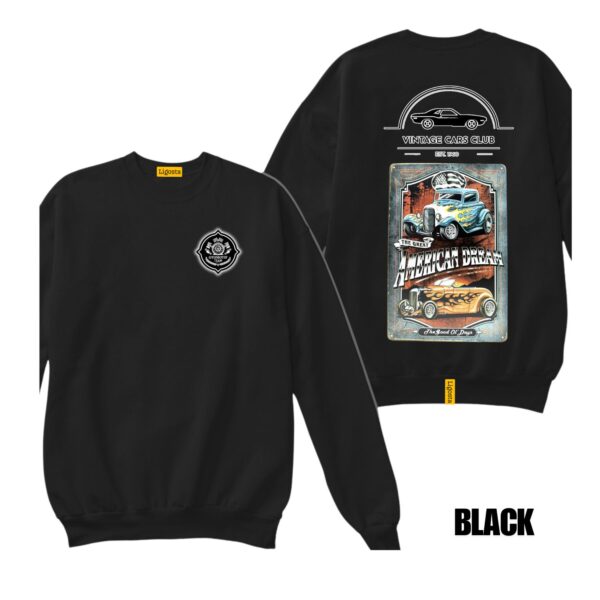 Ligosta Vintage, Cars Club Sweatshirt, Unisex Sweatshirt Featuring American Dream Hot Rod Graphic, Perfect For Classic Car Fans 20