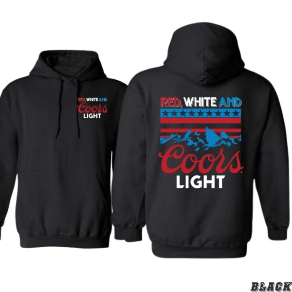 Coors Light Hoodie, Red, White, and Blue Stars and Stripes Design with Iconic Mountain Logo, Perfect for Beer Lovers and Outdoor Enthusiasts, Cozy and Stylish Apparel to Celebrate Your Love for Coors Light , Winter Fashion - Image 5