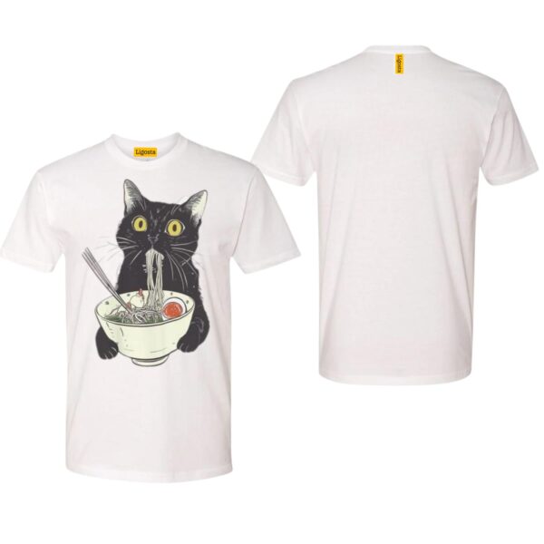 Ramen Cat T-Shirt, Cat Lover Gift, Kawaii Shirt, Alt Clothing, Anime Cat T-Shirt, Japanese Shirt, Foodies Shirt, Ramen Lover, Kitty Tee