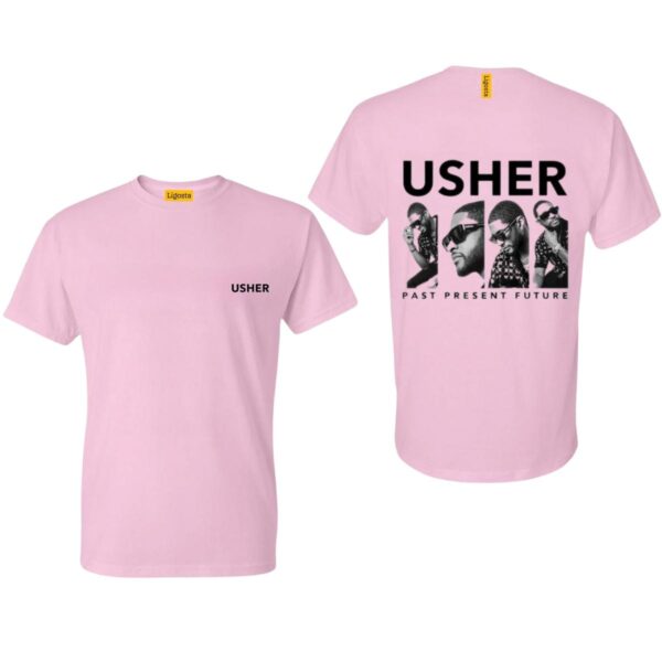 Usher Past Present Future Graphic TShirt, Retro Usher Evolution Tee Celebrate His Journey, Usher Fan Tribute Shirt Timeless Design, Usher Legacy Graphic Tee - Image 5